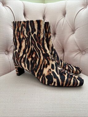 a new day Leopard Print Ankle Boots in Brown and Black